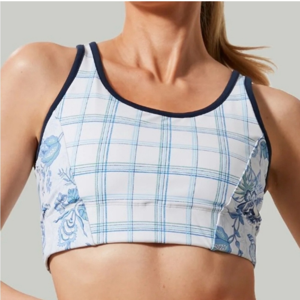 Tuckernuck Sports Bra Small Blue White